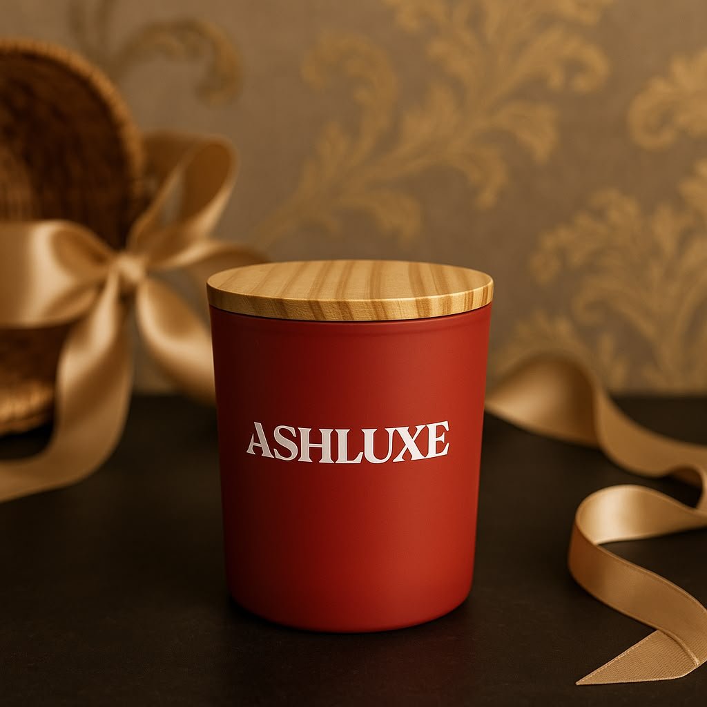 Ashluxe Velvet Crimson Ceramic Scented Candle